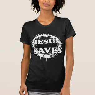 Camiseta Jesús salva con corona de ánimos