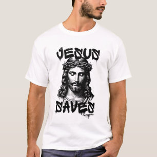 Camiseta Jesús salva el estilo del graffiti