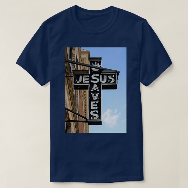 Camiseta Jesús salva el Rótulo (Diseño del anverso)