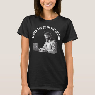 Camiseta Jesús salva en la nube - Cuadrado de meme divertid