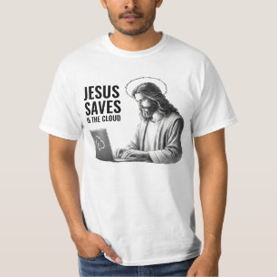 Camiseta Jesús salva en la nube - Meme divertido de Jesús
