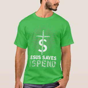 Camiseta Jesús salva gasto religión familia