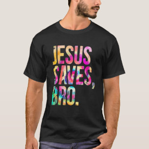 Camiseta Jesús salva hermano Tie Dye Fe cristiana Jesús  Ho