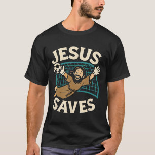 Camiseta Jesús salva I Fe cristiana I Jesús gol de fútbol