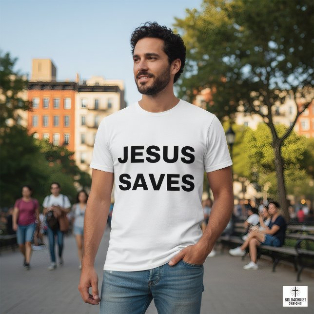 Camiseta Jesús salva la fe cristiana (Subido por el creador)