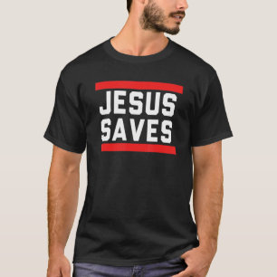 Camiseta Jesús salva la fe religiosa cristiana
