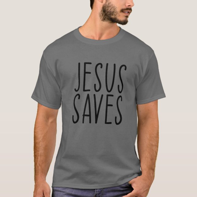 Camiseta Jesús salva la religión Iglesia de la fe de la Bib (Anverso)