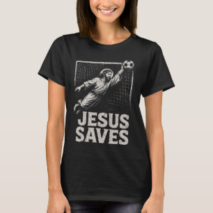 Camiseta Jesús salva - Portero de fútbol Inspiración cristi