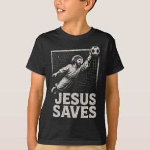 Camiseta Jesús salva - Portero de fútbol inspiración cristi
