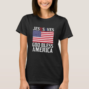 Camiseta Jesús salvó a EE.UU. Dios bendiga a Estados Unidos