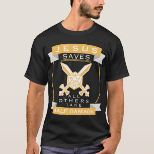 Camiseta Jesús Salvó A Todos Los Demás A Jugar A Medio Daño
