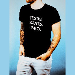 Camiseta Jesús Salvó Al Hermano. Negro