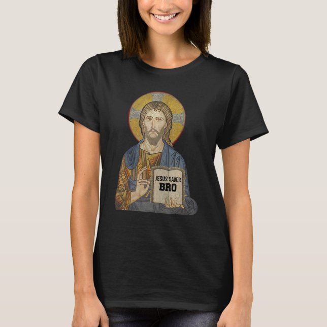 Camiseta Jesus Saves Bro Christian Religion (Anverso)