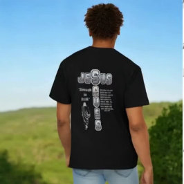 Camiseta Jesus saves inspired by a verse from Isaiah 40:31