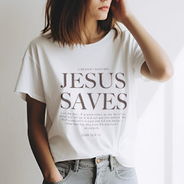 Camiseta Jesus Saves | Ropa Estética Cristiana Unisex T