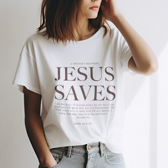 Camiseta Jesus Saves | Ropa Estética Cristiana Unisex T (Subido por el creador)