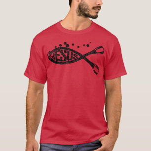 Camiseta Jesus Scuba Dive Finaliza burbujas Cristiana Scuba