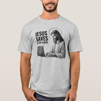 Camiseta Jesús se salva en la nube - Meme divertido de Jesú