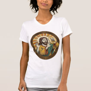 Camiseta Jesús Selfie Accidental de Cámara Frontal Doble Ba