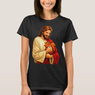 Camiseta Jesús sosteniendo ardilla cristiano 