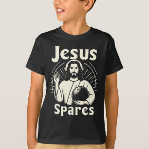 Camiseta Jesus Spares Hombres Mujeres Niños Diez Bolos