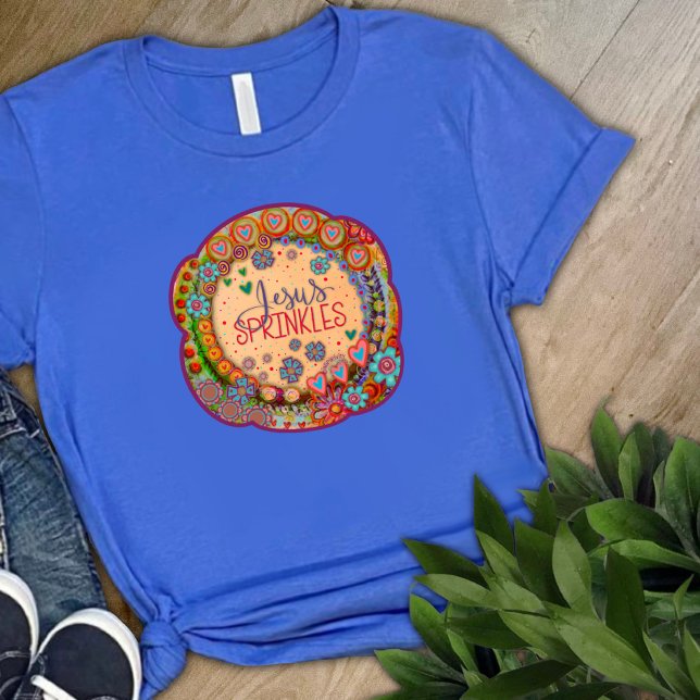 Camiseta Jesús Sprinkle Cute Divertido Inespirituosidad Col (Subido por el creador)