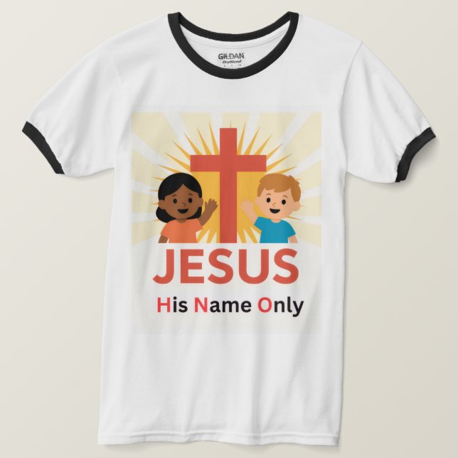 Camiseta Jesus - Su Nombre Solo (Anverso del diseño)