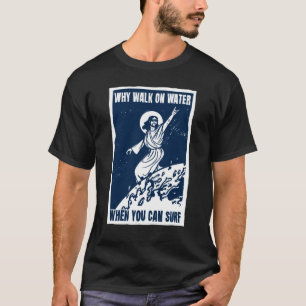 Camiseta Jesús Surfing Christian Humor