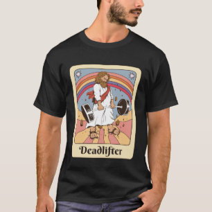 Camiseta Jesús Tarot Card Gym Deadlifts de entrenamiento Re
