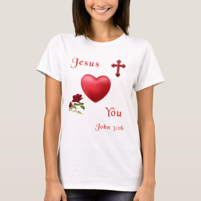 Camiseta jesus te ama (Anverso)