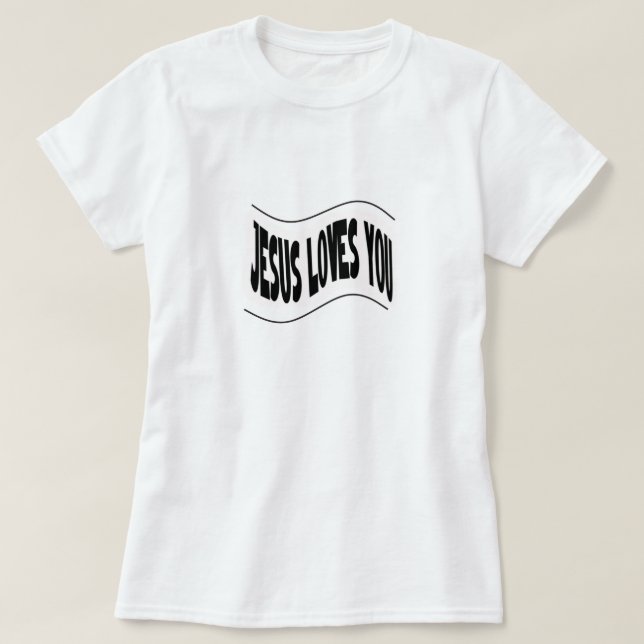 Camiseta Jesús te ama  (Diseño del anverso)