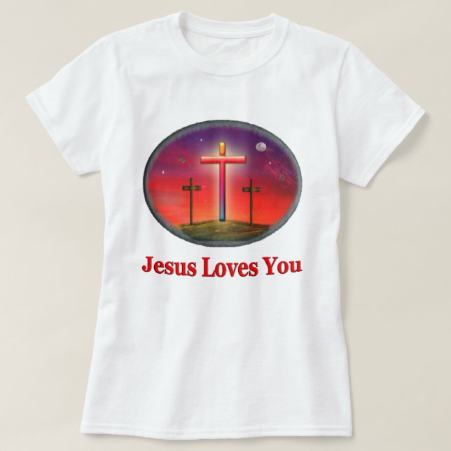 Camiseta jesus te ama (Diseño del anverso)