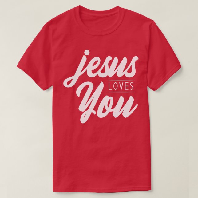 Camiseta Jesús te ama 3 (Diseño del anverso)