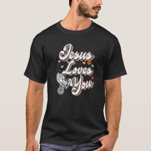 Camiseta Jesús Te Ama A Las Mujeres Gráficas De Estilo Retr