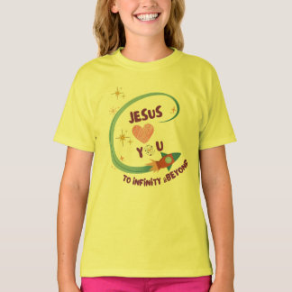 Camiseta Jesús te ama al infinito y más allá