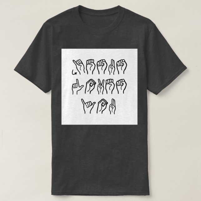 Camiseta Jesús te ama ASL (Diseño del anverso)