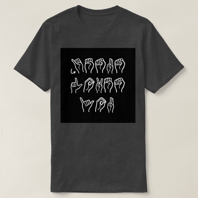 Camiseta Jesús te ama ASL 1 (Diseño del anverso)