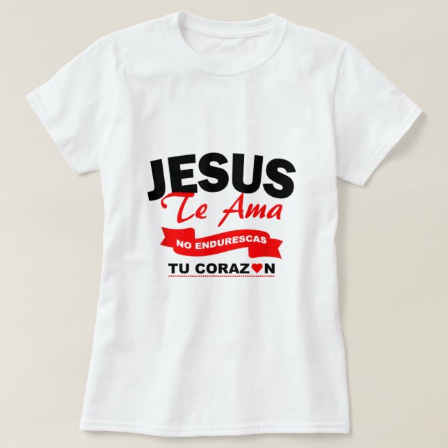 Camiseta jesus te ama camisas cristianas (Diseño del anverso)