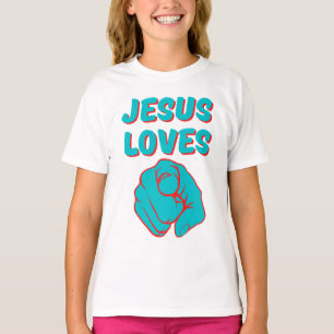 Camiseta Jesús Te Ama Chica De Citas Basadas En La Fe
