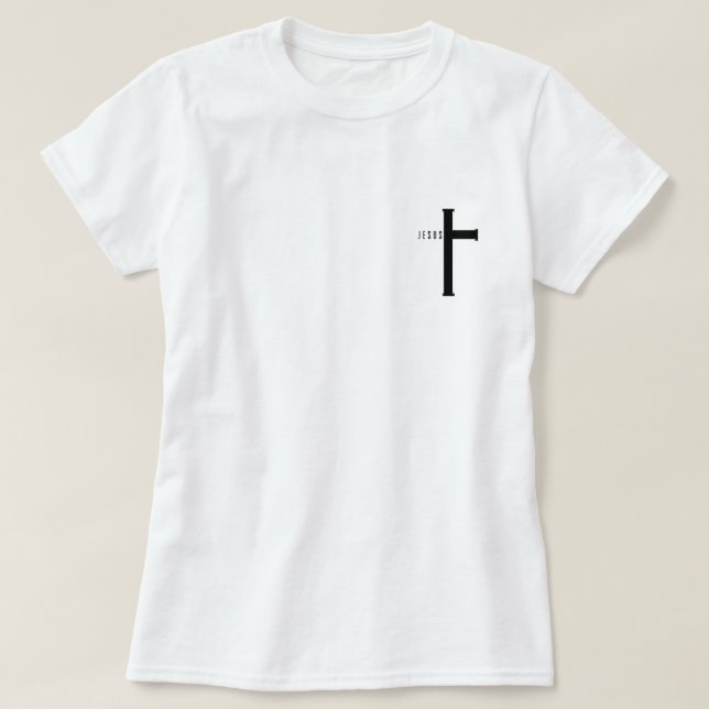 Camiseta Jesús Te Ama, Chica T-Shirt (Diseño del anverso)