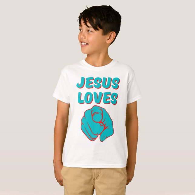 Camiseta Jesús te ama citando a tu fe (Anverso completo)