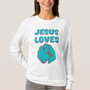 Camiseta Jesús te ama citas basadas en la fe de mujeres