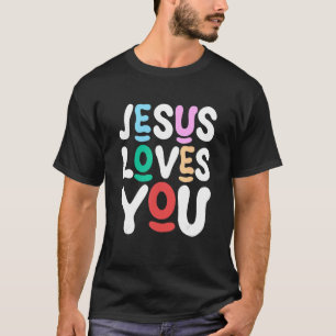 Camiseta Jesús Te Ama Creer La Iglesia Evangelismo De La Fe