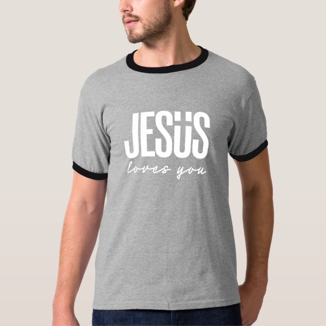 CAMISETA JESUS TE AMA | CRISTIANO (Anverso)