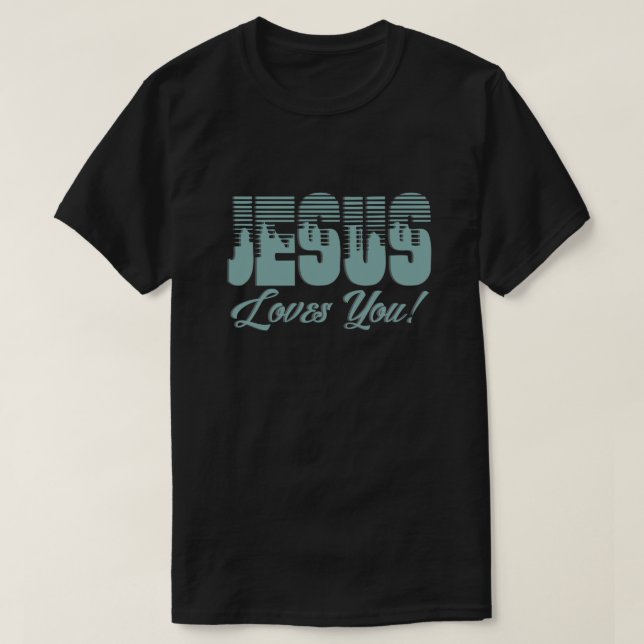 Camiseta Jesús te ama cristiano (Diseño del anverso)