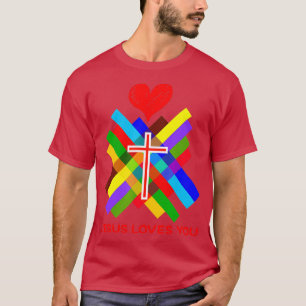 Camiseta Jesús te ama cristiano cristiano Cristo Dios