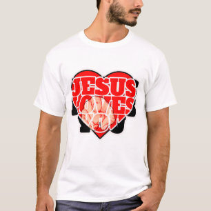 Camiseta Jesús te ama Cristiano Fe Inspiradora