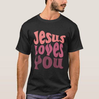 Camiseta Jesús te ama cristiano retro vintage