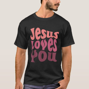 Camiseta Jesús te ama cristiano retro vintage