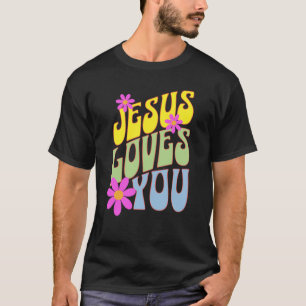 Camiseta Jesús Te Ama Groovy Cristianismo Fait